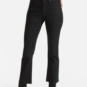 Everlane Kick Crop High Rise Jeans Black 28